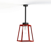 Lampiok 2 N° 1; Clear glass E27 52W; Tomato red
