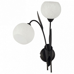 LSF-6291-02 Lussole Bagheria бра с двумя шарообразными плафонами на изогнутых металлических держателях