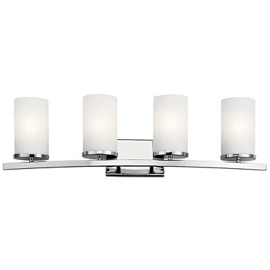 Crosby 31" 4 Light Vanity Light Satin Etched Cased Opal Chrome настенный светильник 45498CH Kichler