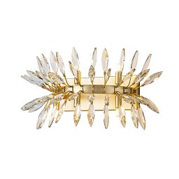 Бра Favourite Rays 4058-6W — широкое золотое бра на шесть ламп с прозрачным хрусталём