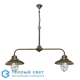 3310 Moretti Luce Patio cage подвесная люстра с тремя плафонами из стекла на металлической штанге