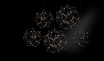COSMOS 180, LED, LENGHT 180 CM, BLACK BRASS