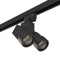 A1T051037 Lightstar Illumo x двухламповый трековый прожектор чёрного цвета для однофазного трека