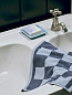 AE737-E152-AP22 Hay Полотенце для лица Check Face Towel 30x30 см, стального цвета — фото 1
