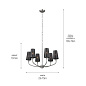 Adeena 26.75" 6 Light Chandelier Classic Pewter люстра 52508CLP Kichler — фото 10