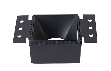 встраиваемый потолочный светильник квадратной формы чёрного цвета