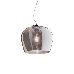 241517 Ideal lux Blossom подвесной светильник с дымчатым стеклянным плафоном полусферической формы