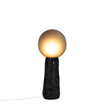 Kokeshi Medium, дымчато-серое матированное стекло, чёрное основание