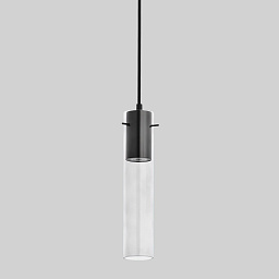 a052363 TK Lighting Look подвесной светильник с узким цилиндрическим стеклянным плафоном