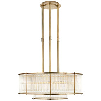Allen Large Tiered Chandelier натуральная латунь и стеклянные стержни