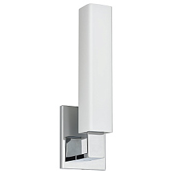 550-PC-CE Hudson Valley LIVINGSTON настенный светильник для ванной с вытянутым матовым плафоном на металлическом основании