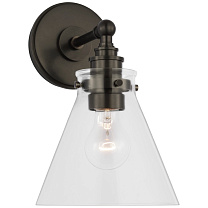 Parkington Small Single Wall Light бронза с прозрачным стеклом