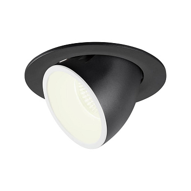 1006012 SLV NUMINOS® GIMBLE L DL светильник встраиваемый 700мА 25.4Вт с LED 4000K, 2450лм, 20°, черный/белый