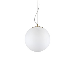 241357 Ideal lux Grape подвесной светильник с одним сферическим плафоном белого цвета