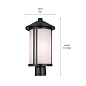 Lombard 17.25" 1 Light Post Lantern Black уличный светильник 59101BK Kichler — фото 7