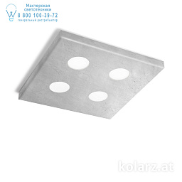 A1345.14Q.Ag Kolarz Click потолочный светильник с четырьмя круглыми рассеивателями серебристого цвета