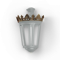 Louvre N° 4; one-piece clear glass Built-in LED 2700°K warm white 10W; Silk grey