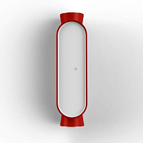 Ibuk N° 1; Polycarbonate white Built-in LED 3000°K warm white 3x4.5W 10 / 10°; Tomato red