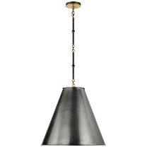 Goodman Medium Hanging Light бронза и полированная старая латунь с бронзовым абажуром