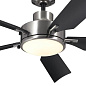 56" Guardian LED Indoor Ceiling Fan Brushed Stainless Steel люстра-вентилятор 330057BSS Kichler — фото 9