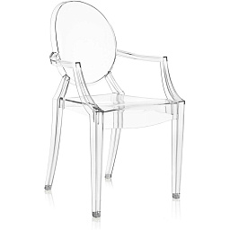 G4852B4 Kartell Louis Ghost кресло с прозрачной спинкой из поликарбоната