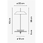 549623/16 Vibia Mayfair Mini База - 5496 настольная лампа — фото 1