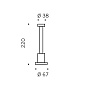 Парковый светильник Simes Ministick 38mm H220 двусторонний S.2081 — фото 7