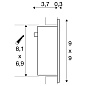 111292 SLV FRAME CURVE WL grey 3000K встраиваемый настенный светильник — фото 5