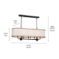 Heddle 8 Light Linear Chandelier Beech and Anvil Iron люстра 52467AVI Kichler — фото 11