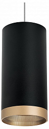 RP648790 Lightstar Rullo подвесной светильник цилиндрический черный с золотым торцом
