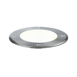93908 Paulmann Plug shine круглый низкопрофильный встраиваемый светильник для мощёных покрытий с матовым стеклом