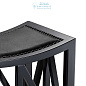 111263 Stool Azarro piano black finish Eichholtz