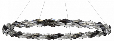 однокольцевая подвесная люстра с золотистой отделкой