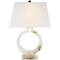 Ring Form Large Table Lamp алебастр с льняным абажуром