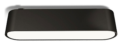 магнитный трековый светильник чёрного цвета с прямоугольным корпусом для установки на трек 40V