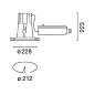 BV42 iRound iGuzzini Ceiling-mounted recessed luminaire with IP66 protection rating, large body with box, Neutral White COB Leds, fixed Flood Optic - Dimm. DALI