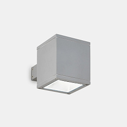 118666 Ideal lux Snif настенный фасадный светильник с квадратным корпусом из серого алюминия