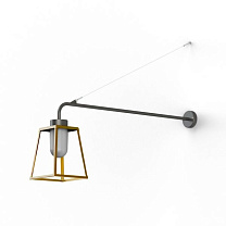 Lampiok 1 N° 6; Frosted glass E27 52W; Tinted lacquered brass