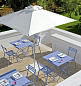 FLTPQM2B41 Ethimo Flower Складной стол 80x80 см, цвет «Свинцовый синий» — фото 1
