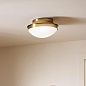 Bretta 13.5" 2 Light Flush Mount Brushed Natural Brass потолочный светильник 52544BNB Kichler — фото 5