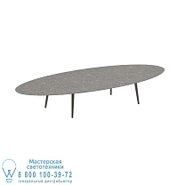 ВЫСОКИЙ СТОЛ STYLETTO 320X140CM, АЛЮМИНИЕВЫЕ НОЖКИ, БРОНЗОВАЯ КЕРАМИЧЕСКАЯ СТОЛЕШНИЦА CEPPO DOLOMITICA Royal Botania