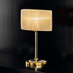 9027/2L Gold ambra IDL Fashion настольная лампа с абажуром цвета амбра и золотистой фурнитурой