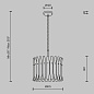 Подвесной светильник Shiver Maytoni MOD539PL-03MG — фото 4