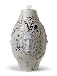 Фарфоровая ваза с беседующими лицами Conversation Lladro, лимитированная серия, 47 см 01007596