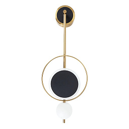 A2604AP-7BK Arte Lamp POLARIS настенный светильник с круглыми элементами черного и золотого цвета