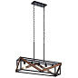 Barrington 32" 5  Light Linear Chandelier Distressed Black and Aged Faux Wood люстра 82345 Kichler