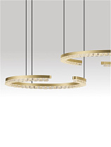 Triac Dimmable Gold Aluminium & Prismatic Lens LED 49 Watt 220-240 Volt 3668Lm IP20 3000K L:93 W:65 H:200 cm