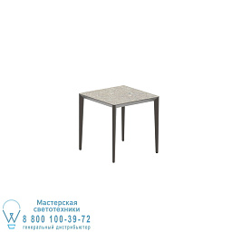 U-Nite table 75x75cm coated aluminium or teak  ceram or teak top Royal Botania U-nite уличный стол