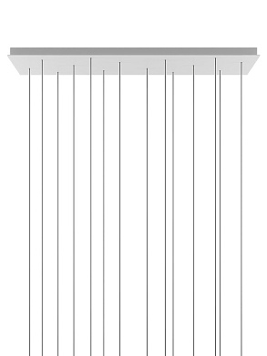 Потолочная розетка Rectangular Cluster System 14 Lights Lodes