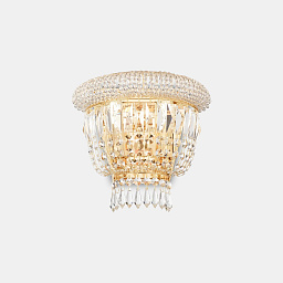 201023 Ideal lux Dubai настенный светильник бра с хрустальными подвесками в латунной оправе